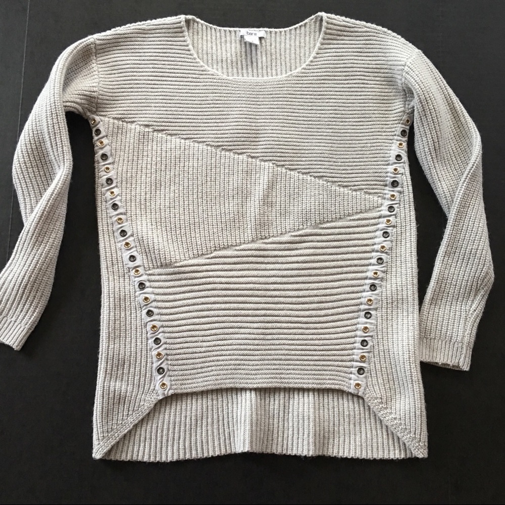 Bar III Gray Crew Neck Sweater
